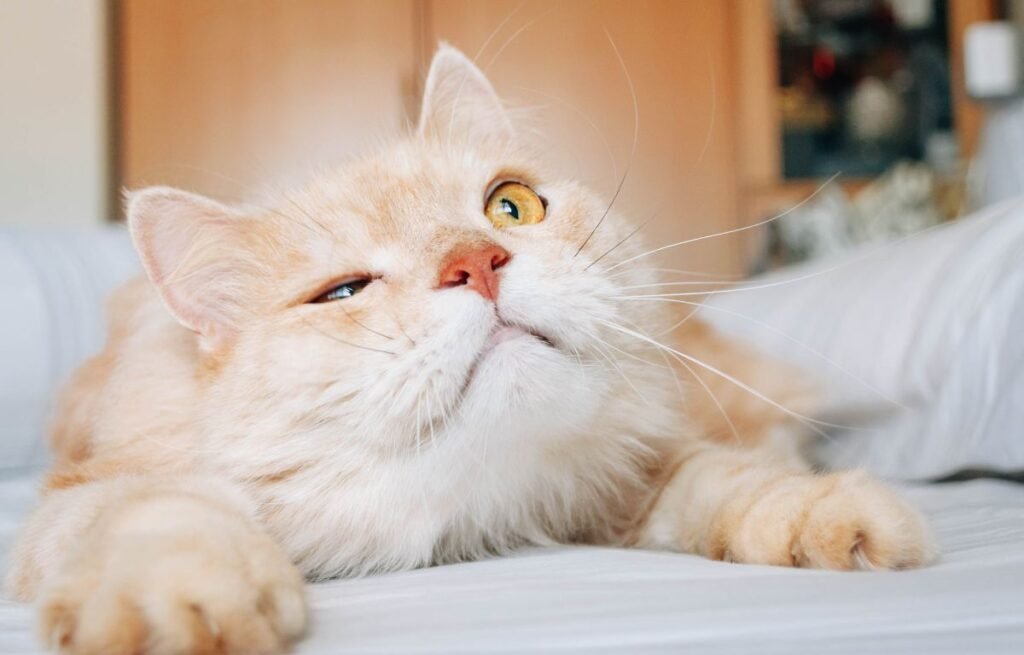 Slow blinking in cats showing relaxed facial expression and trust – Slow Blinking in Cats: A Real Cat “I Love You”